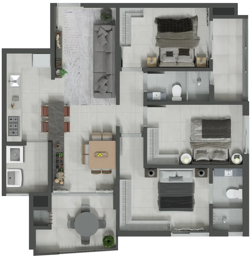 Apartamento, 2 quartos, 96 m² - Foto 1