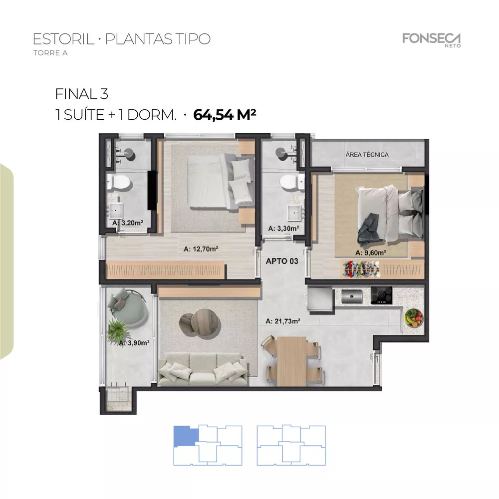 Apartamento, 2 quartos, 64 m² - Foto 40
