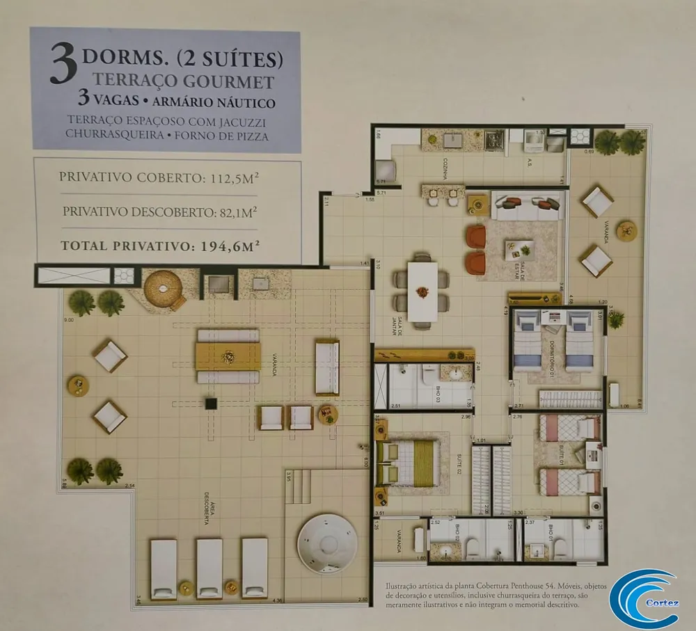 Cobertura, 3 quartos, 194 m² - Foto 19