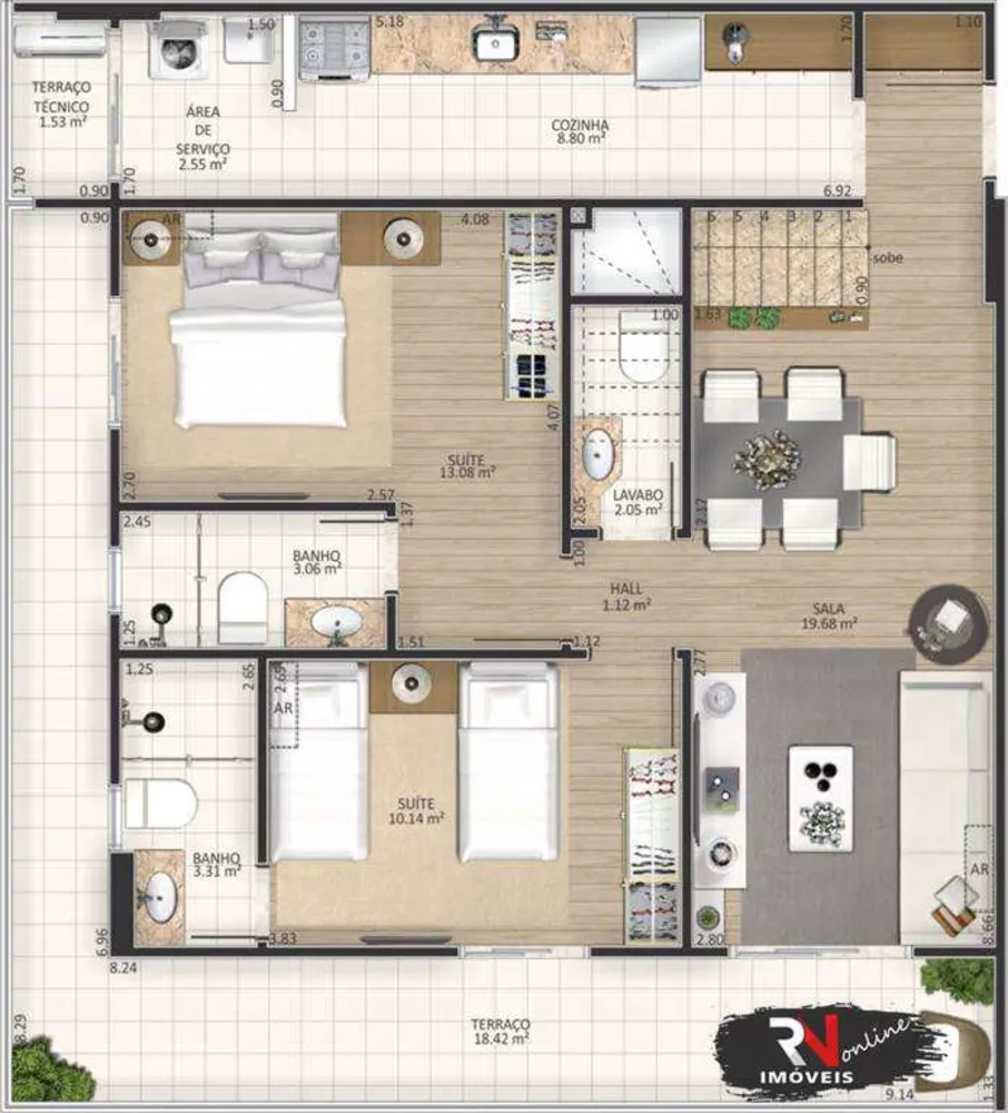 Cobertura, 3 quartos, 283 m² - Foto 12