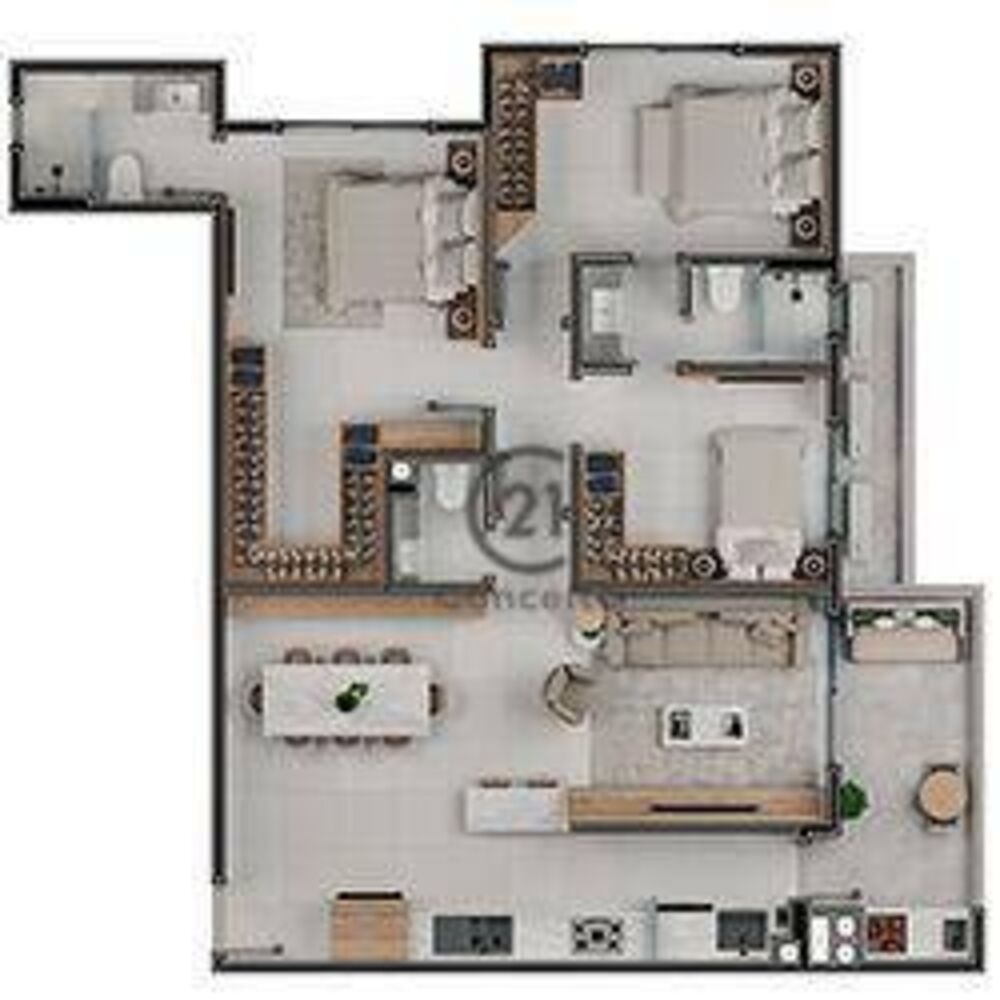 Apartamento, 3 quartos, 112 m² - Foto 2