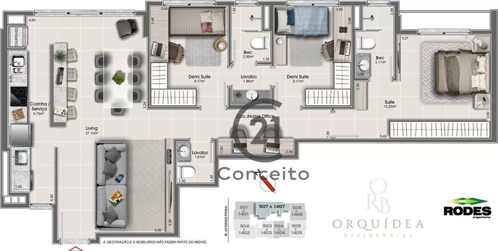 Apartamento, 3 quartos, 100 m² - Foto 4
