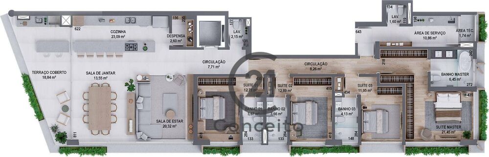Apartamento, 4 quartos, 219 m² - Foto 2