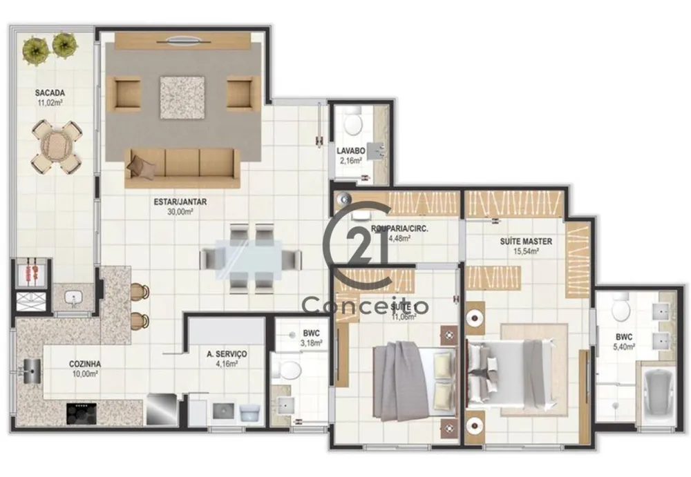 Apartamento, 2 quartos, 109 m² - Foto 4