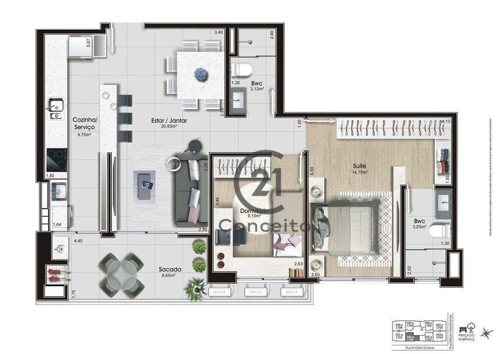 Apartamento, 2 quartos, 80 m² - Foto 15