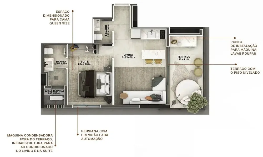 Apartamento, 1 quarto, 44 m² - Foto 9
