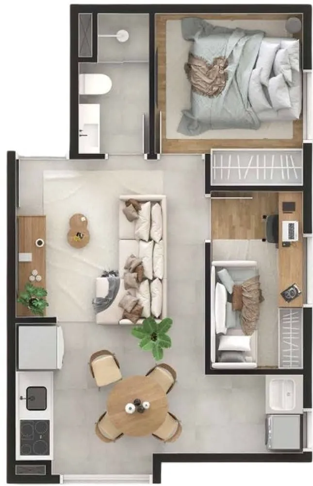 Apartamento, 2 quartos, 34 m² - Foto 8