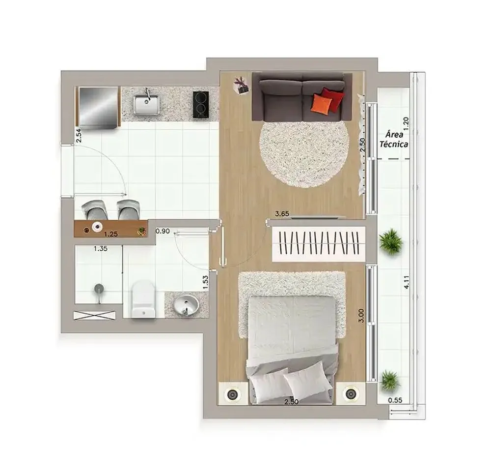 Kitnet-Studio, 33 m² - Foto 7