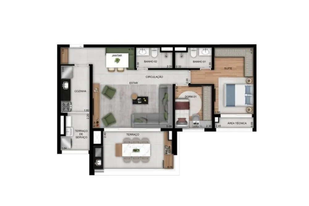 Cobertura, 3 quartos, 206 m² - Foto 7