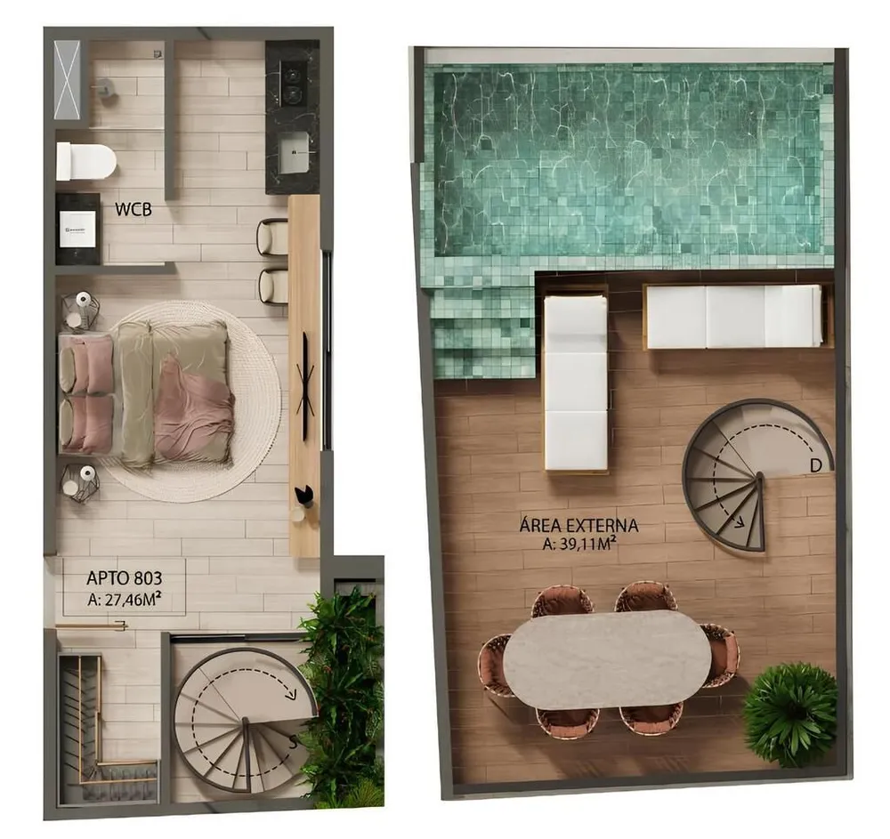 Apartamento, 2 quartos, 35 m² - Foto 4