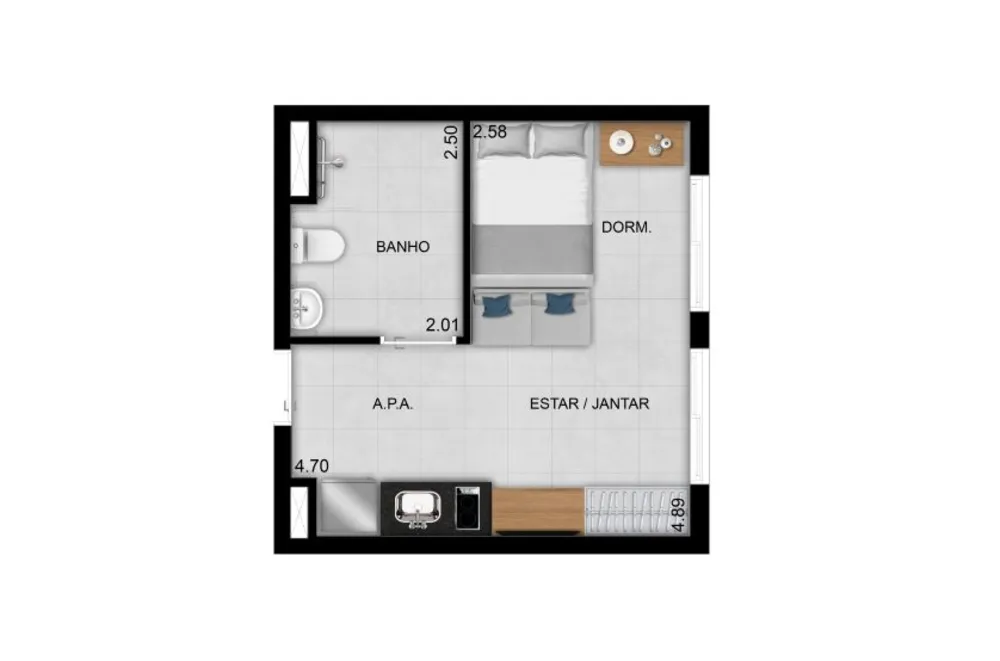 Kitnet-Studio, 25 m² - Foto 6