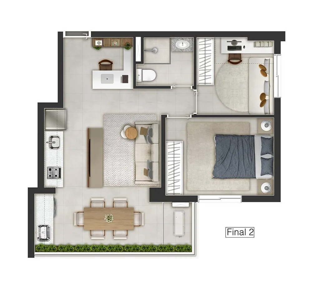 Apartamento, 2 quartos, 50 m² - Foto 3