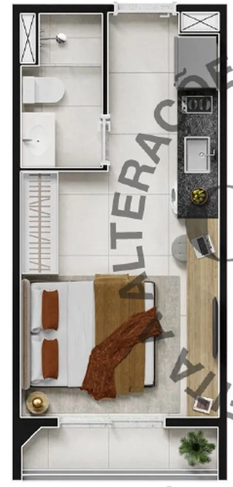 Apartamento, 1 quarto, 24 m² - Foto 8