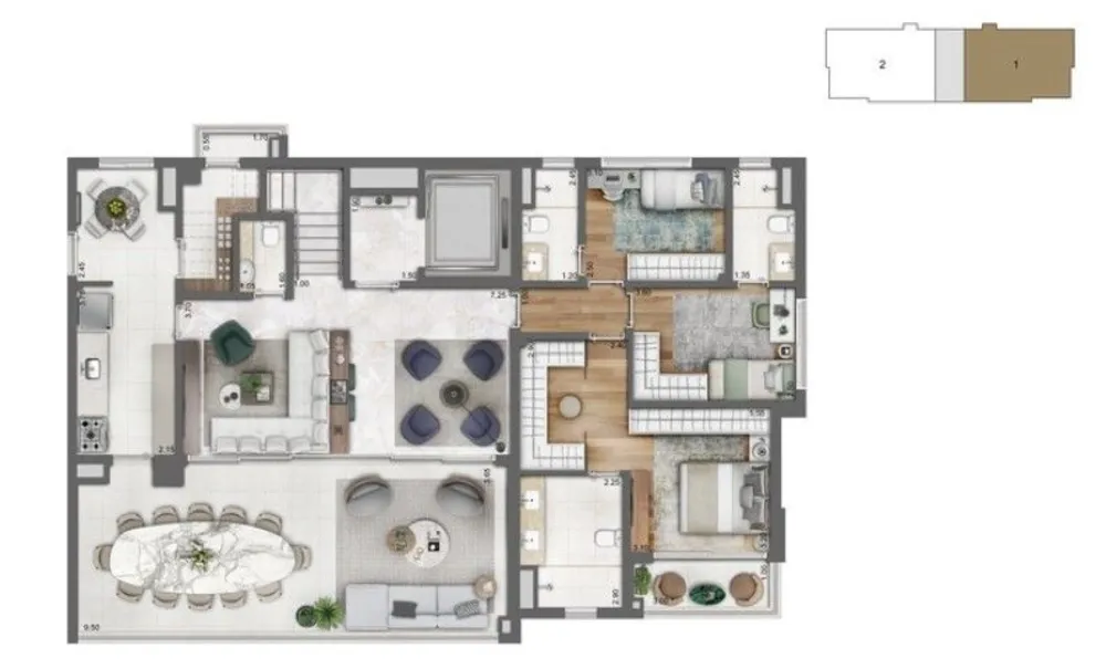 Apartamento, 3 quartos, 165 m² - Foto 5