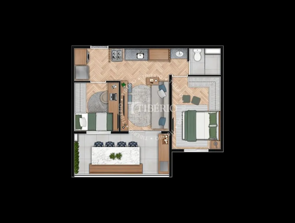 Apartamento, 1 quarto, 43 m² - Foto 1