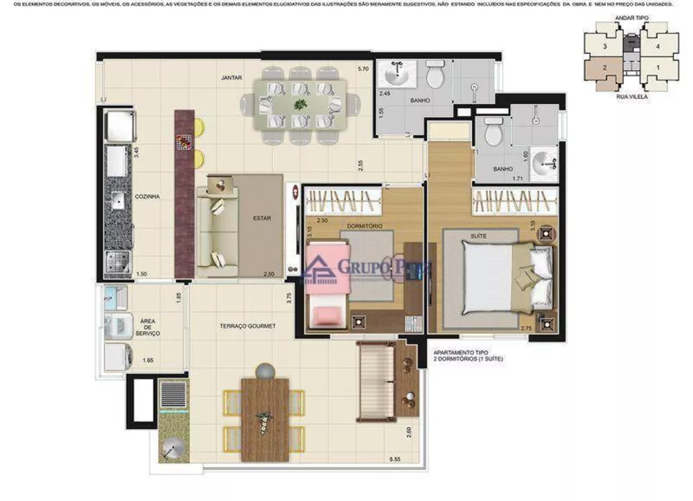 Apartamento, 2 quartos, 80 m² - Foto 9