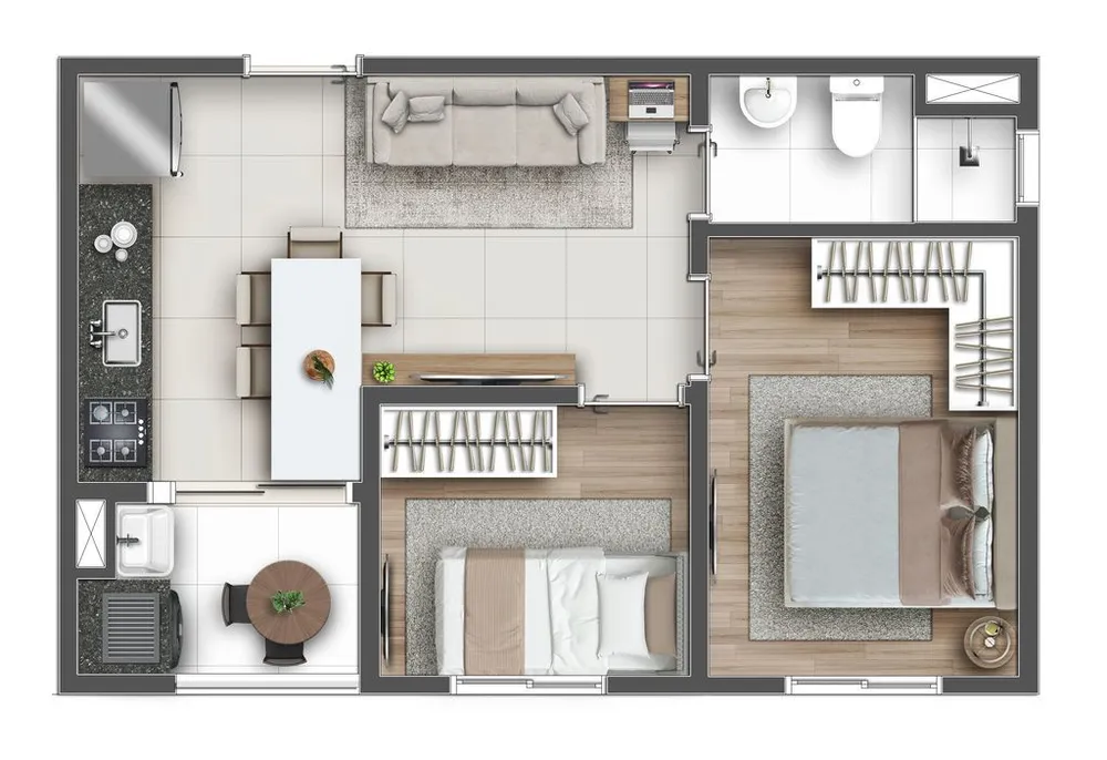 Apartamento, 2 quartos, 49 m² - Foto 3