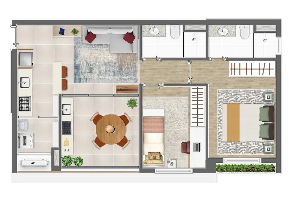 Apartamento, 2 quartos, 91 m² - Foto 3