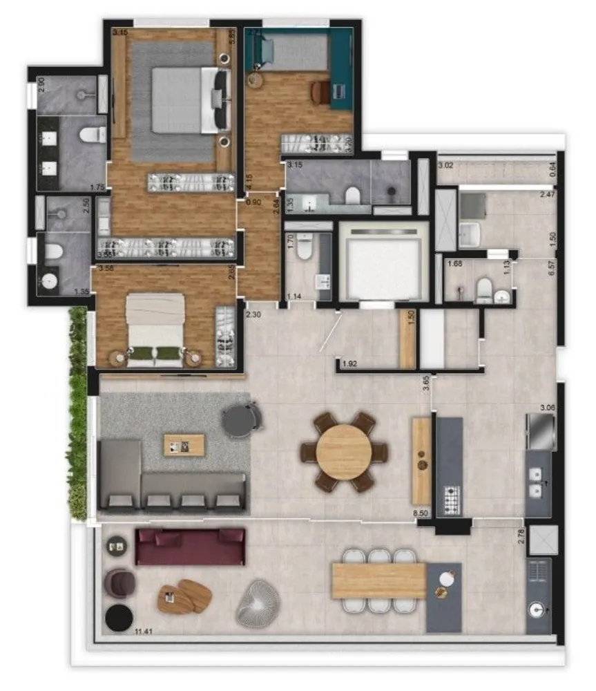 Apartamento, 3 quartos, 181 m² - Foto 6