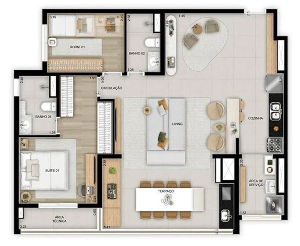 Apartamento, 2 quartos, 75 m² - Foto 9