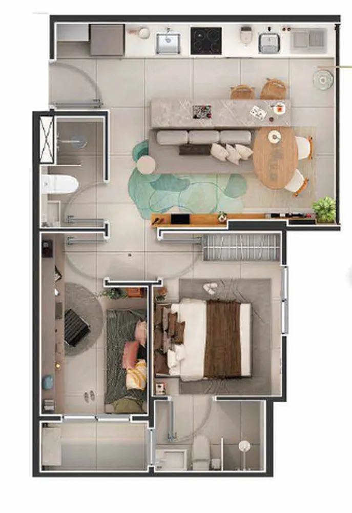 Apartamento, 2 quartos, 43 m² - Foto 8