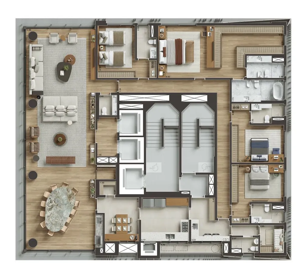Apartamento, 4 quartos, 317 m² - Foto 3