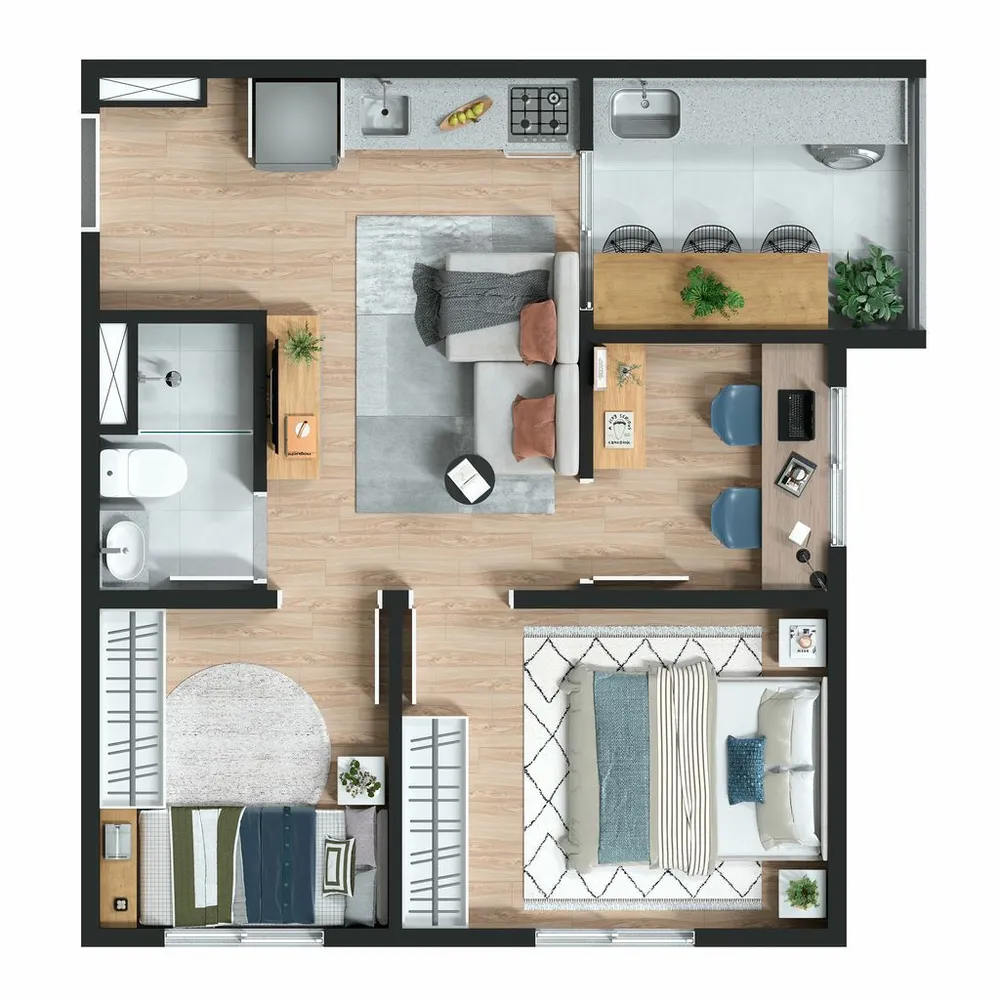 Apartamento, 3 quartos, 38 m² - Foto 6