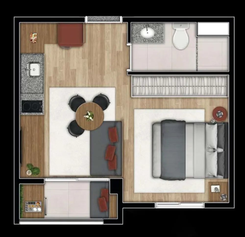 Kitnet-Studio, 25 m² - Foto 4