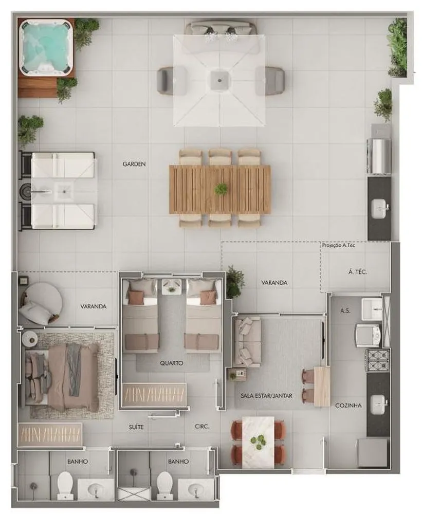 Apartamento, 2 quartos, 34 m² - Foto 7