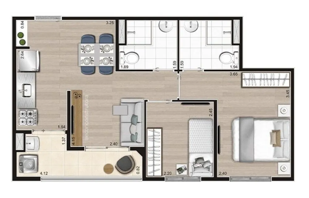 Apartamento, 2 quartos, 42 m² - Foto 10