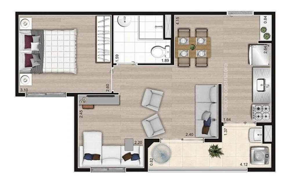 Apartamento, 2 quartos, 42 m² - Foto 9