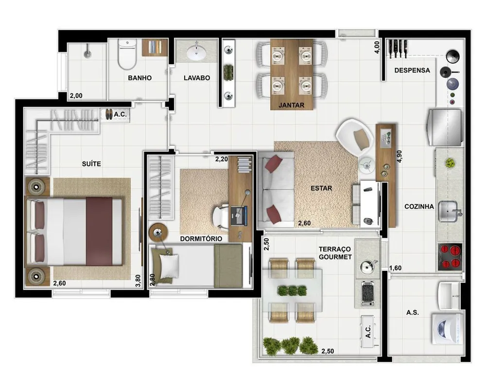 Apartamento, 3 quartos, 58 m² - Foto 19