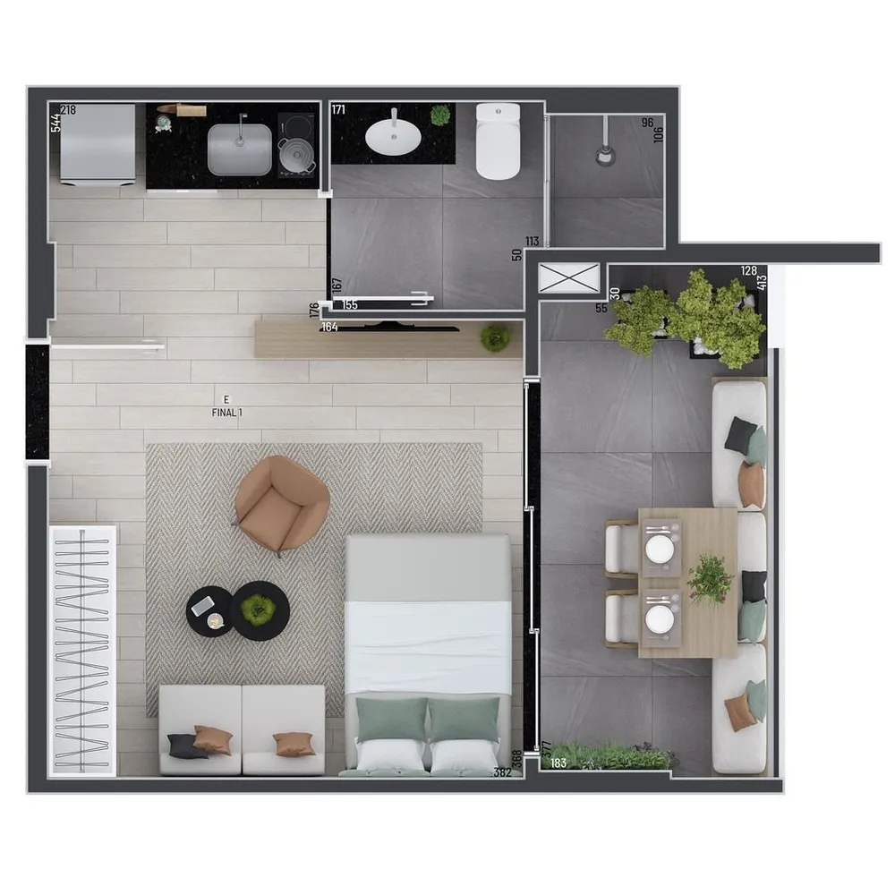 Kitnet-Studio, 31 m² - Foto 8