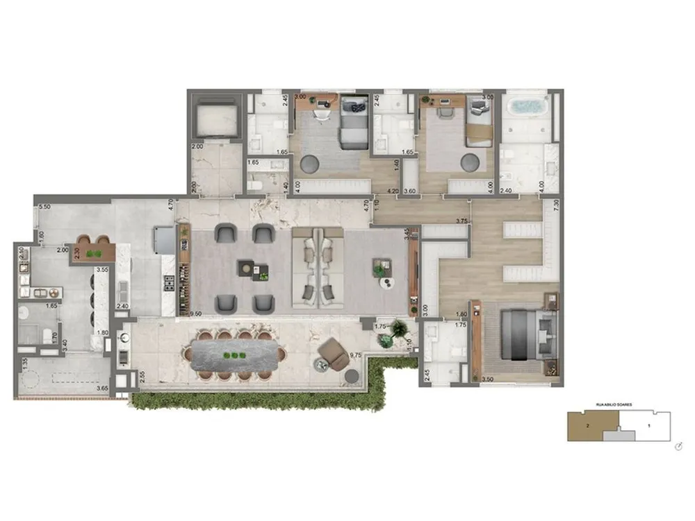 Apartamento, 4 quartos, 272 m² - Foto 3