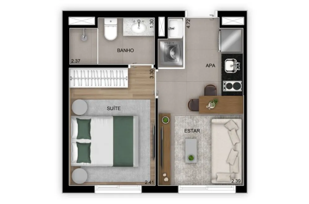 Apartamento, 2 quartos, 38 m² - Foto 8