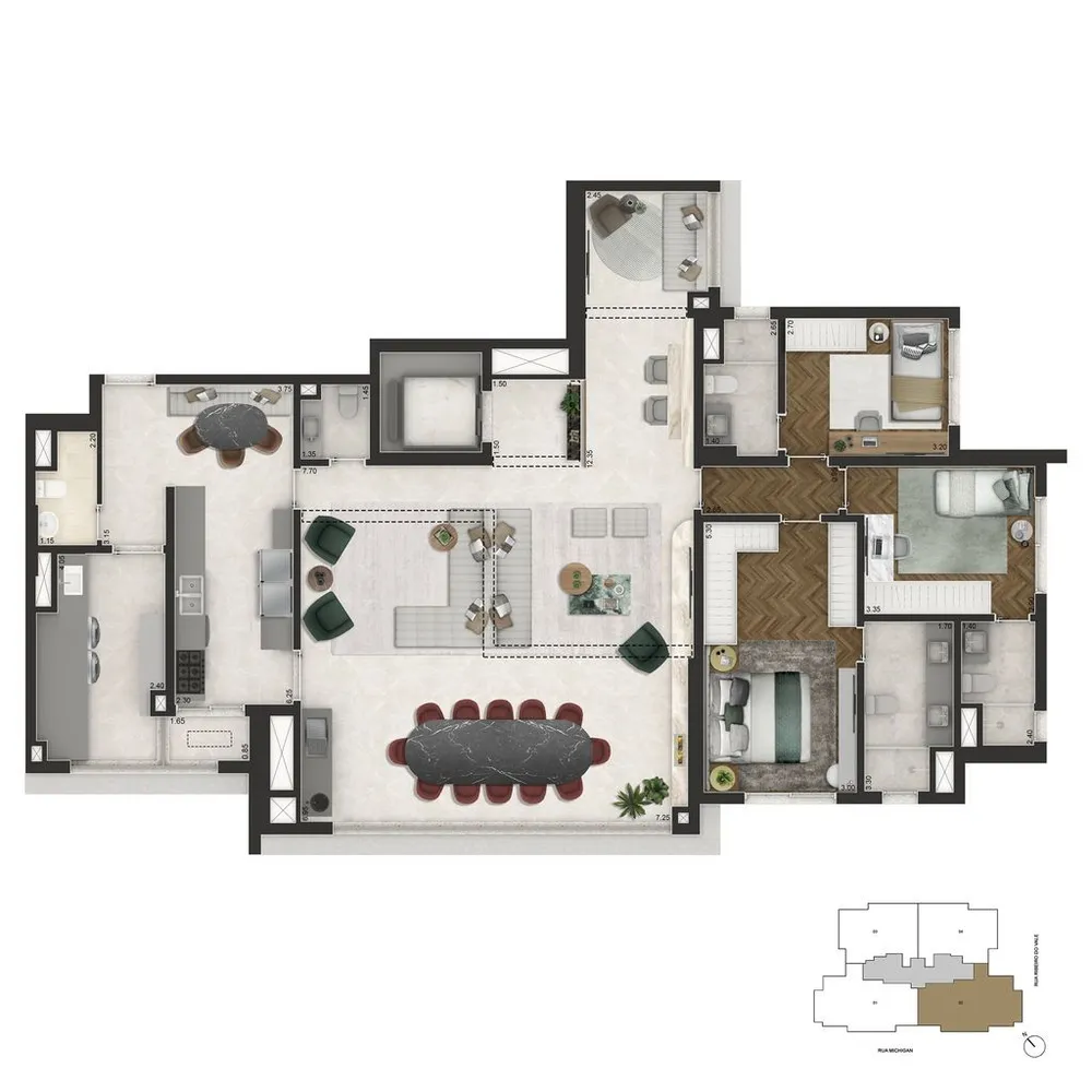 Apartamento, 3 quartos, 186 m² - Foto 7