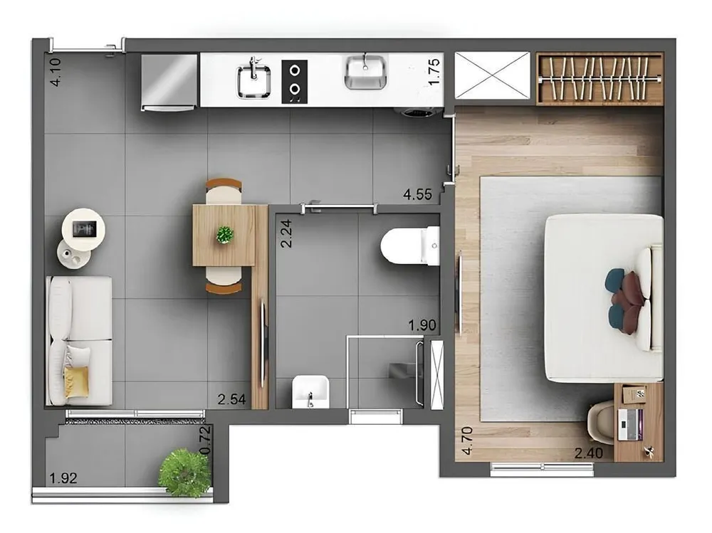 Apartamento, 2 quartos, 34 m² - Foto 6