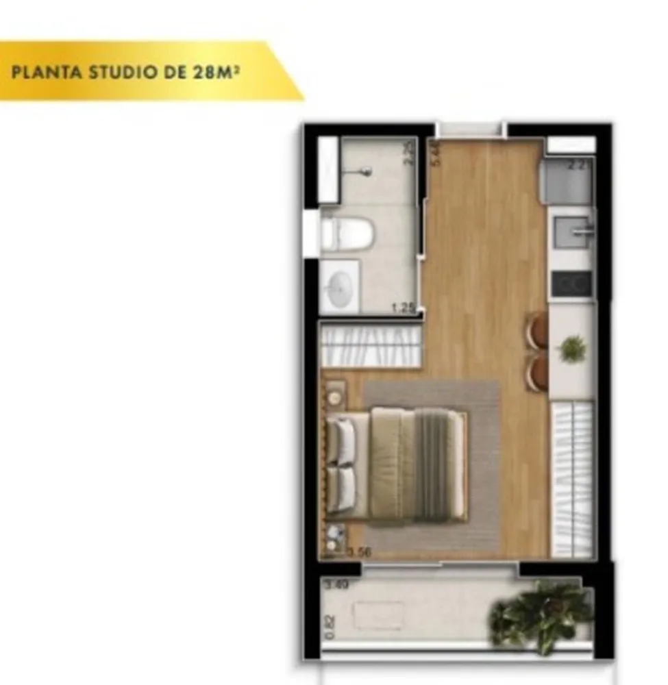 Kitnet-Studio, 25 m² - Foto 8