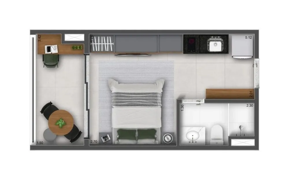 Kitnet-Studio, 25 m² - Foto 7