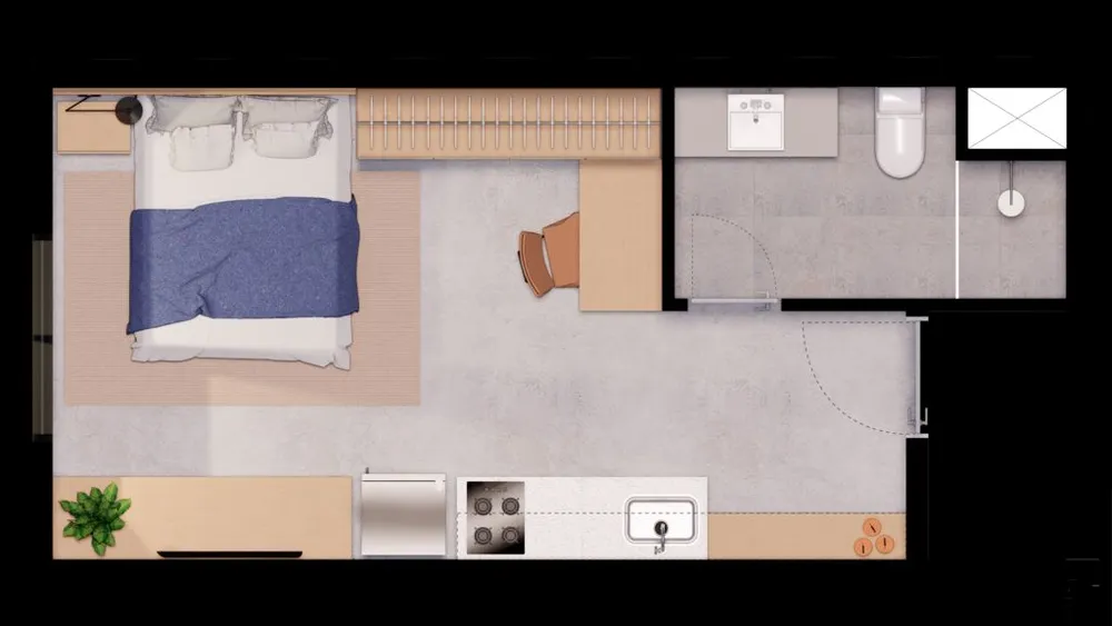 Kitnet-Studio, 28 m² - Foto 8