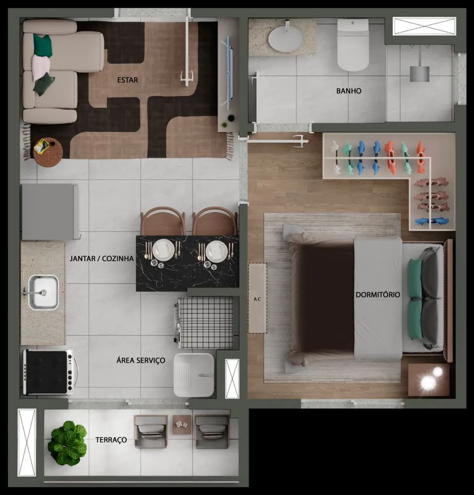 Apartamento, 1 quarto, 27 m² - Foto 8