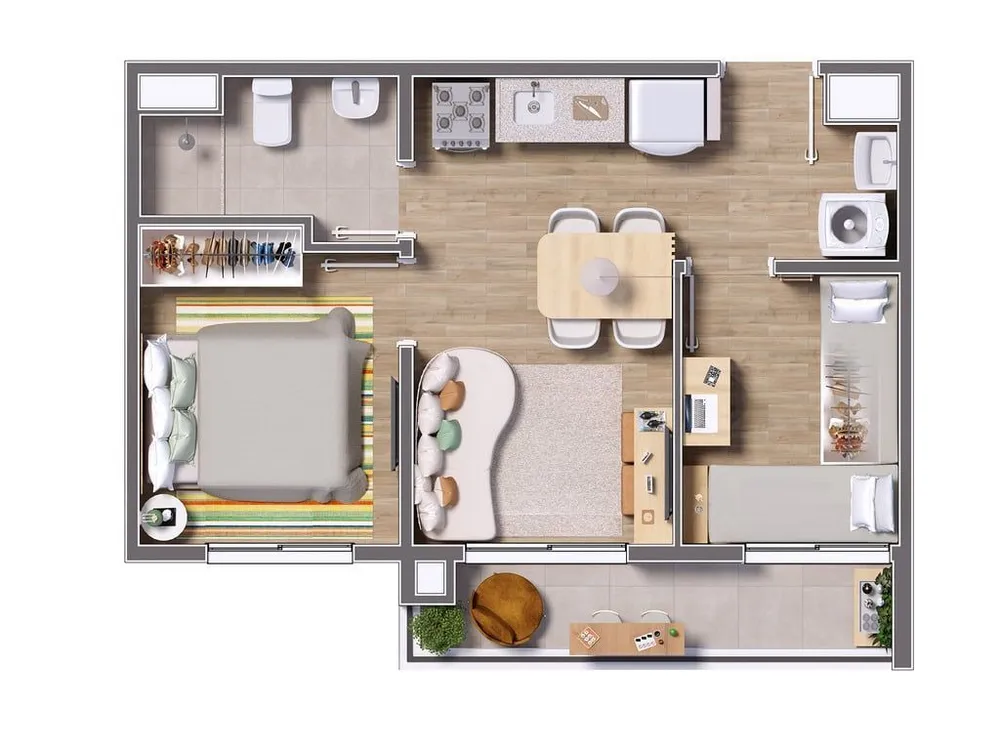 Apartamento, 2 quartos, 33 m² - Foto 3