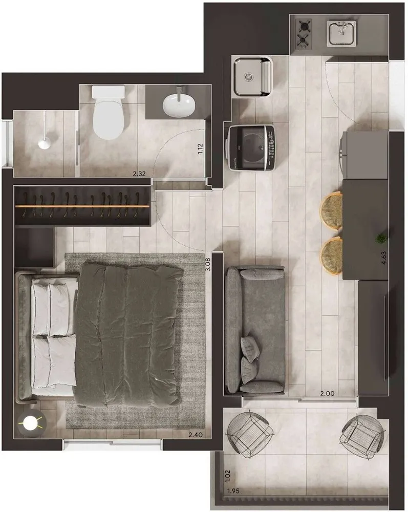Apartamento, 1 quarto, 24 m² - Foto 6