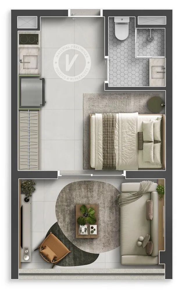 Apartamento, 1 quarto, 74 m² - Foto 2
