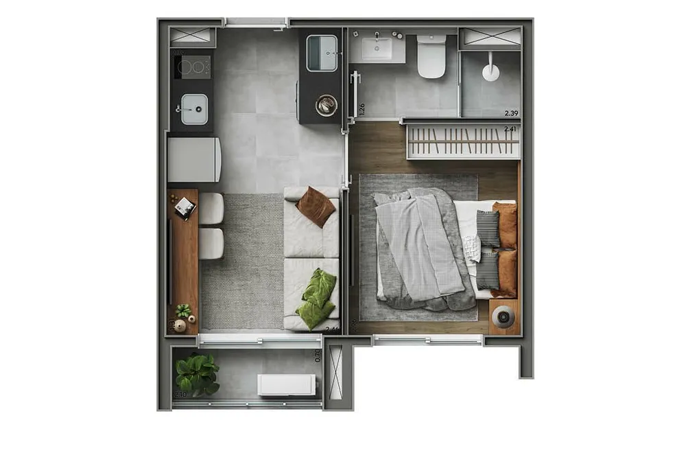 Cobertura, 1 quarto, 61 m² - Foto 11
