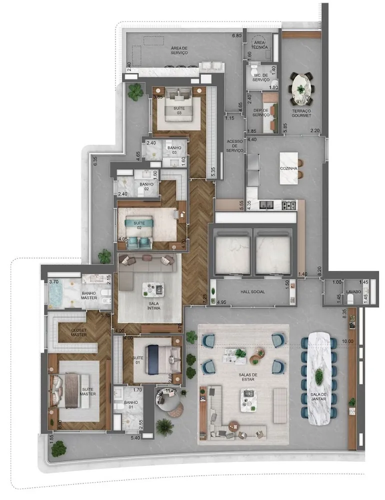Apartamento, 4 quartos, 376 m² - Foto 3