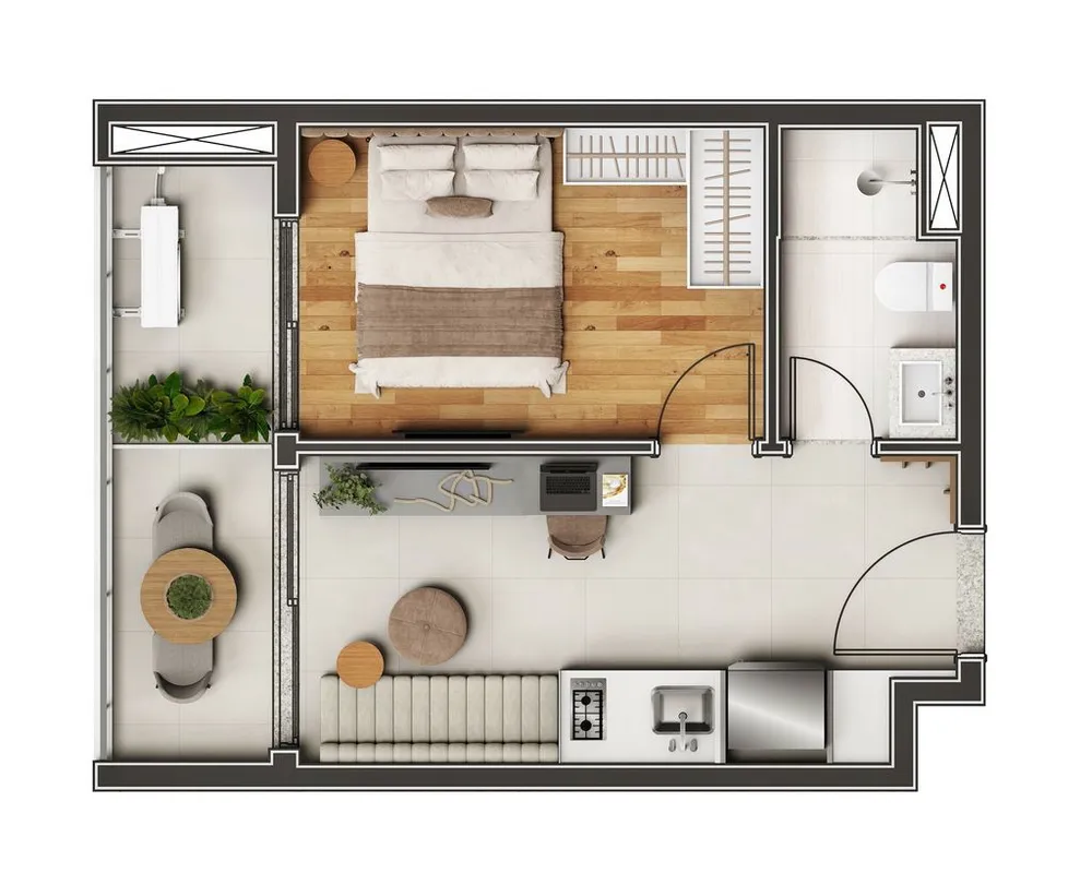 Kitnet-Studio, 33 m² - Foto 10
