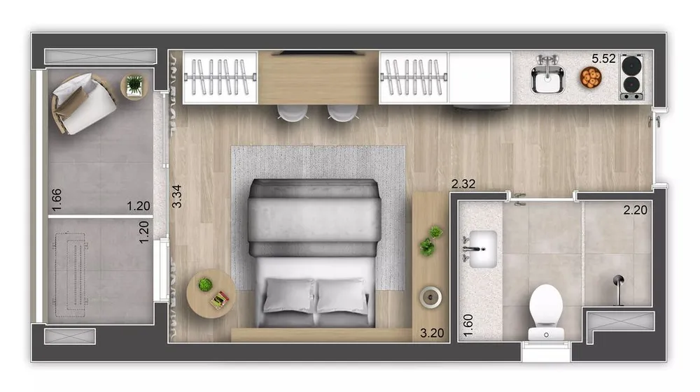 Kitnet-Studio, 26 m² - Foto 8
