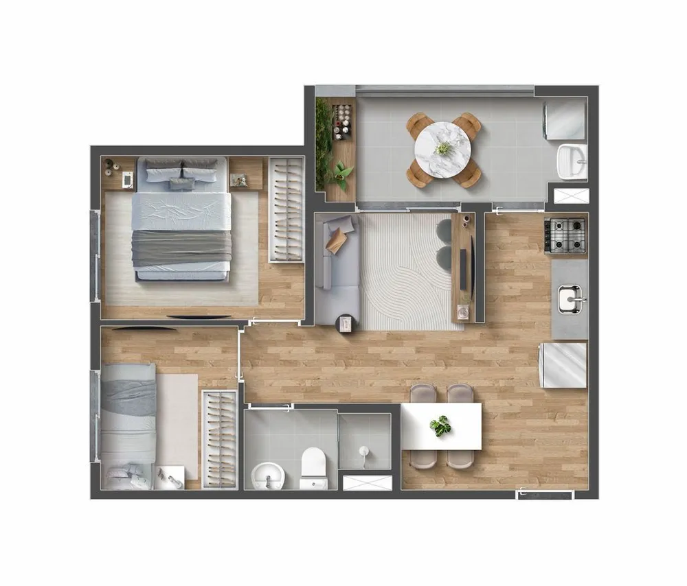 Apartamento, 2 quartos, 43 m² - Foto 4