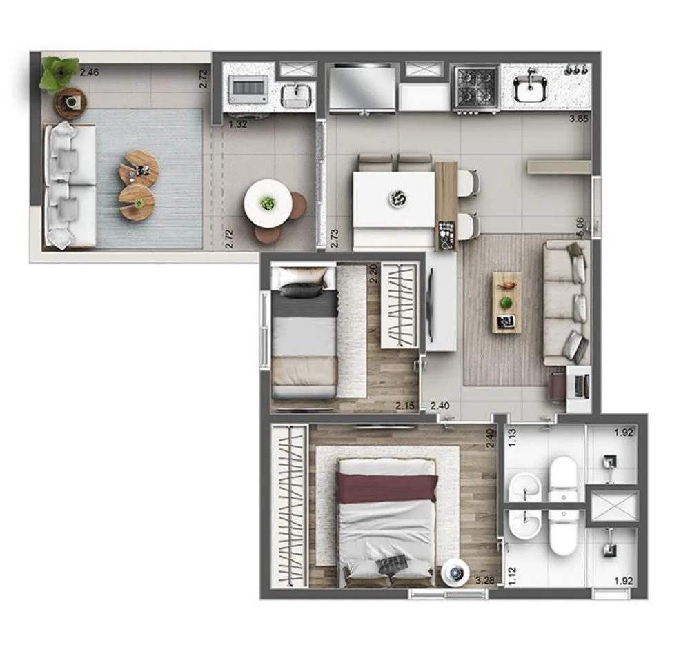 Cobertura, 3 quartos, 81 m² - Foto 6